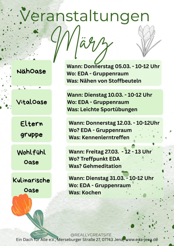 Veranstaltungen im März 2026